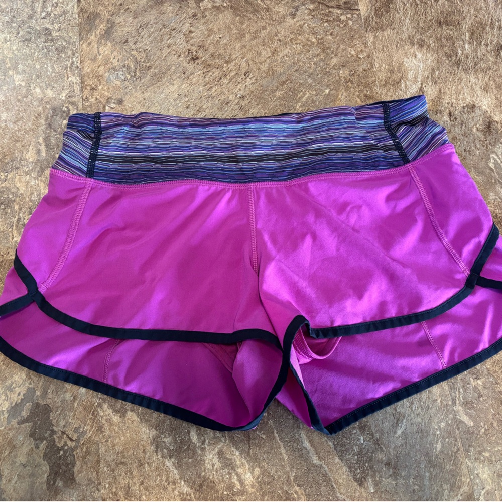 lululemon athletica Pink and Black Athletic Shorts